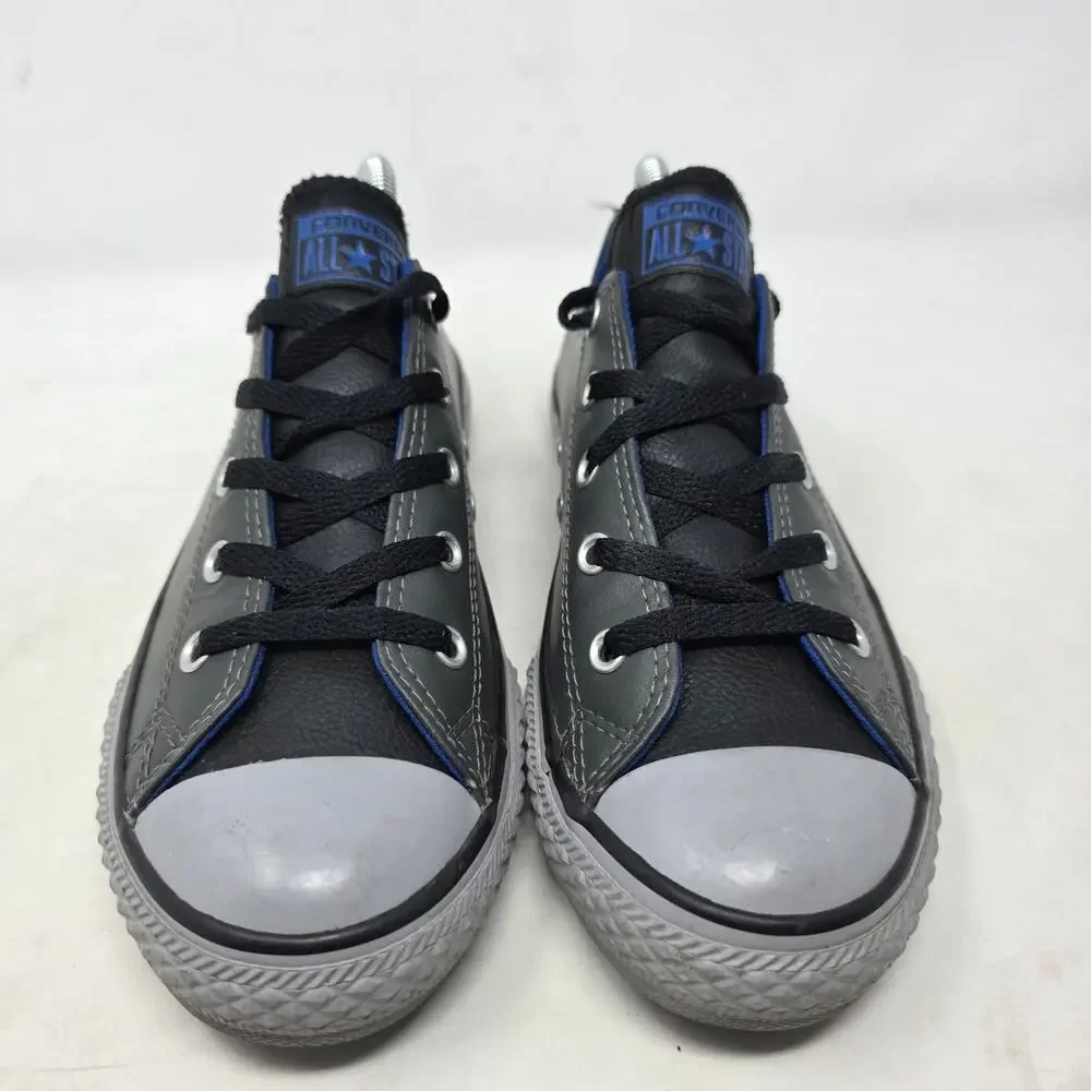 Converse Chuck Taylor All Star Low Black Blue Stitch Youth 4